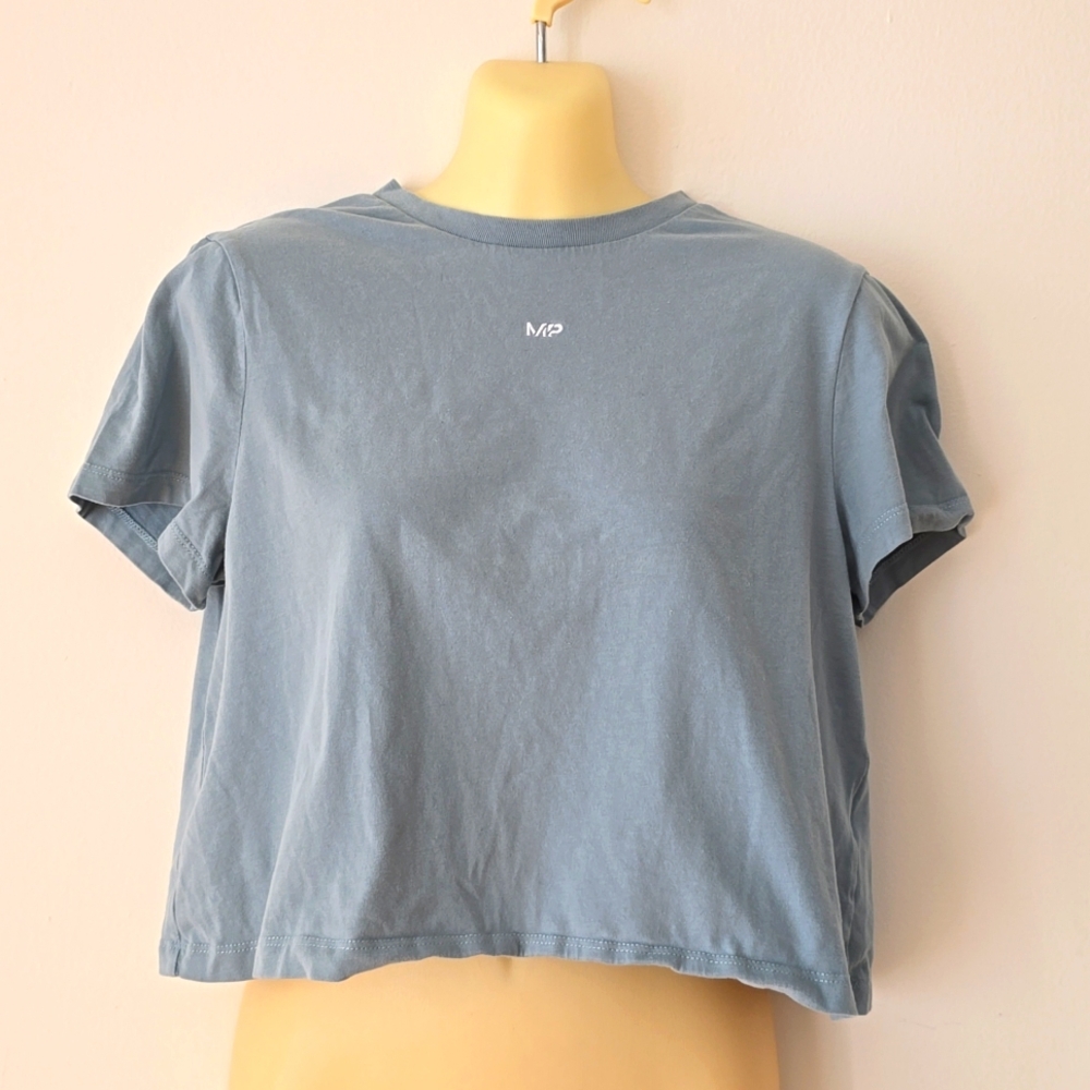 MP Women Gray Crop Top Activewear Top Size S